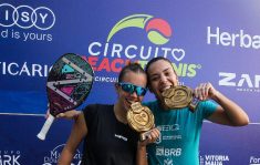 Julia Nogueira de verde e Preisner de preto (Foto:
